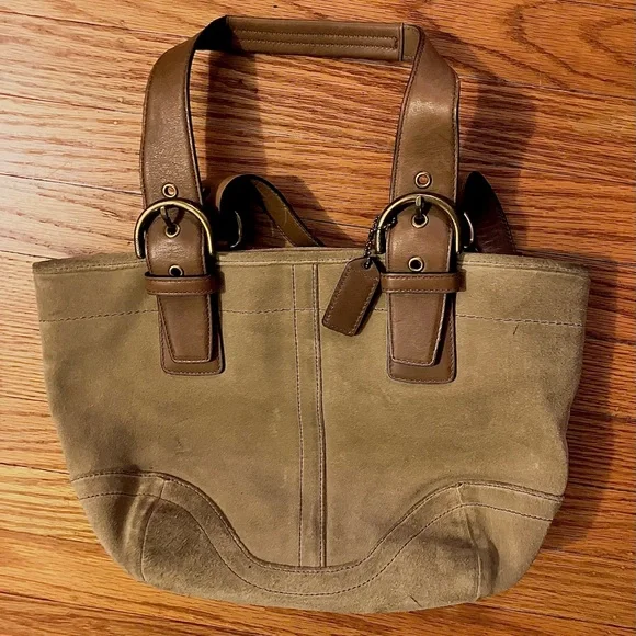 Tan Leather Tote Bag/Purse - Picture 1 of 5